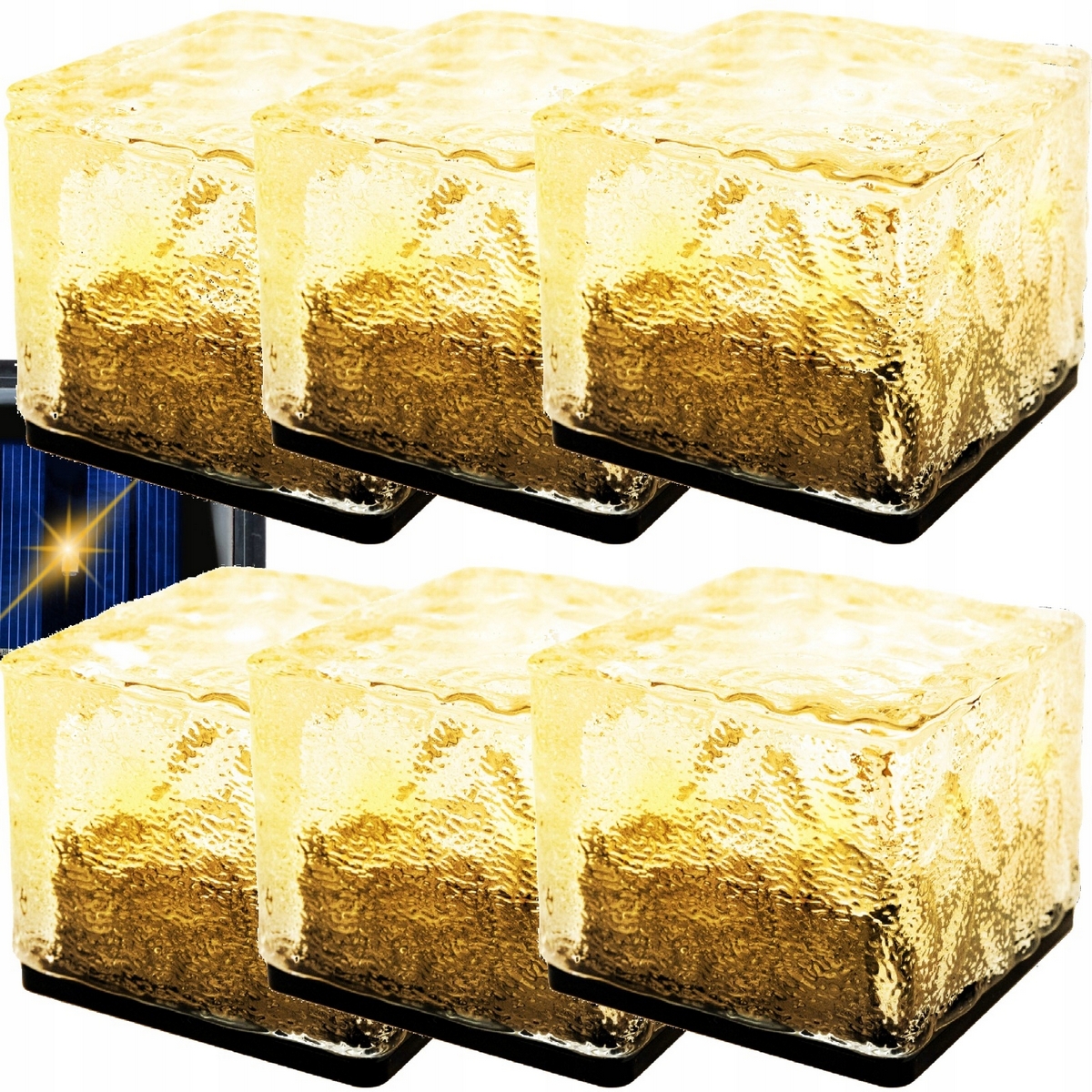 Briix vstavaná solárna lampa 4,7 cm 6 ks.